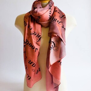 Mother&#39;s Day Gift from Daughter, Christian Bible Verse Silk Scarf Gift, Baptism Gift from Godmother, Adult Baptism Gift