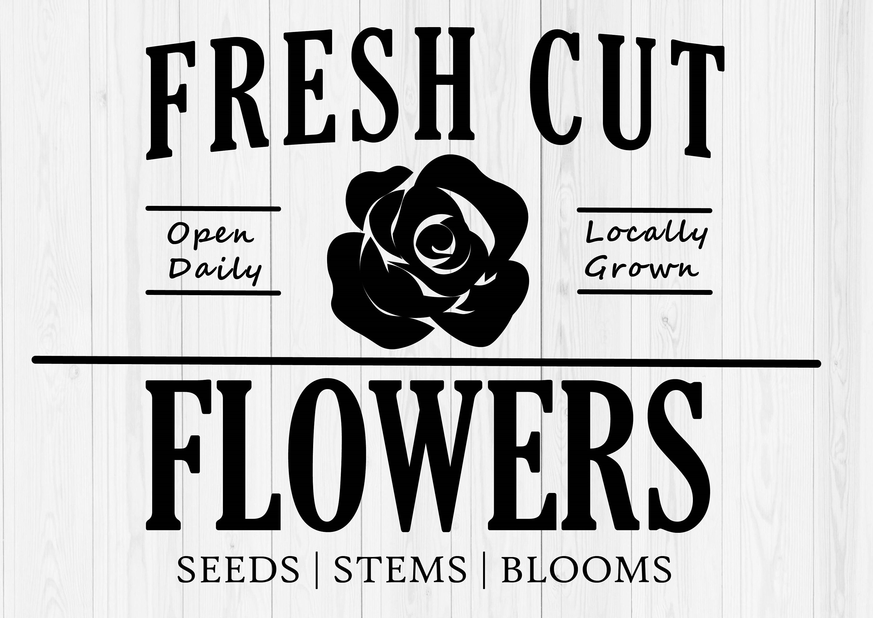 Fresh Cut Flowers SVG Rustic Spring Svg Spring Svg Spring Digital