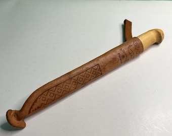 Vintage J Marttiini Rapala Finlandia Cuchillo de filete molido a mano inoxidable + vaina
