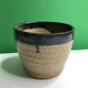 CHARLES GOLLOTT POTTERY Planter Pot Partially Glazed Speckled Mobile Alabama