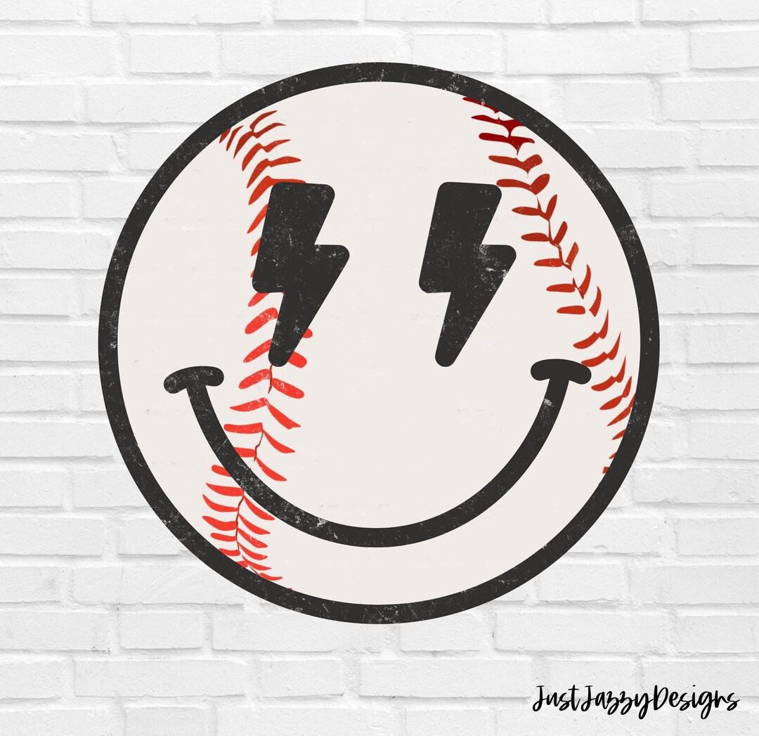 Baseball Smiley PNG Trendy Png Sublimation Instant Download - Etsy