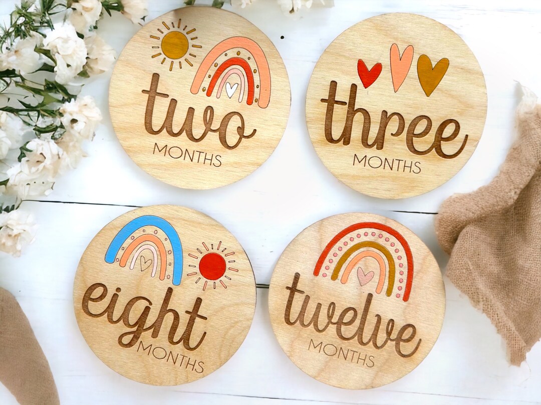 Digital Glowforge Laser Cut File | Boho Rainbow Theme Baby Nursery ...