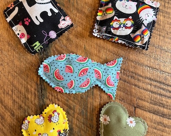 Handmade Catnip Cat Toys – Variety 5 Pack, All Cotton, USA Grown Catnip