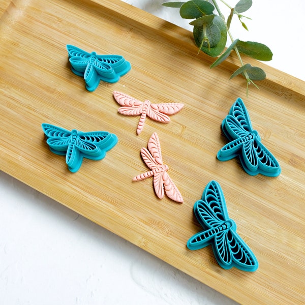 Dragonfly Polymer Clay Cutter, Botanical Polymer Clay Cutter, Dragonfly earring cutter, Dangle earring cutter, Insect clay cutter