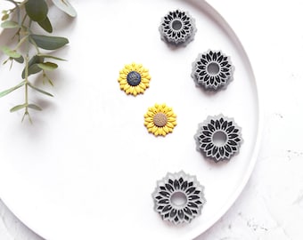 Sunflower B clay cutter, Flower Clay earring Cutter, Sunflower cutter, Polymer clay jewellery cutter, Earring making tool, Clay tool