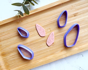 Basic Shape Polymer Play cutter, Organic Shape Polymer Clay cutter, Geometric earrings, Embossed clay cutter, Scalloped arch cutter