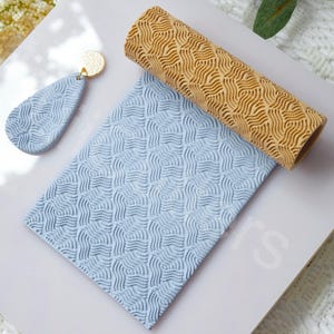 Sea Waves Pattern Clay Roller: Polymer Clay Texture Tool
