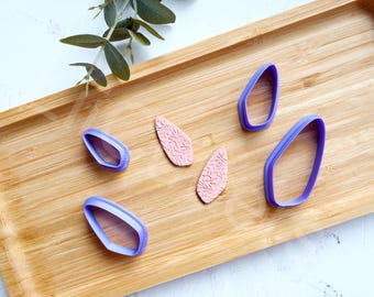 Abstract Polymer Clay Cutters: Geometric Earring Embossed Shapes