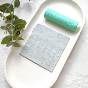 Månytsleerulle: Sömlös texturverktyg för polymerörhängen, smyckestillverkningsmönster