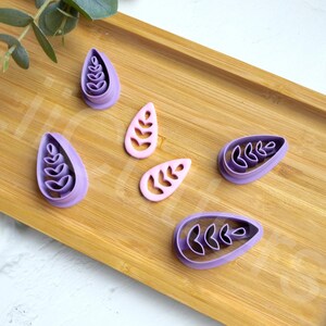 Embossed Petal Drop Clay Cutter: Teardrop Flower Tool