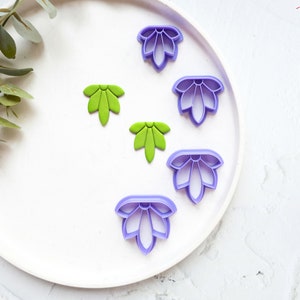 Scalloped Flower Polymer Clay Cutter, Flower earring cutter, Spring clay cutter, Boho Clay Cutters, Flower earrings, Polymer clay cutter set