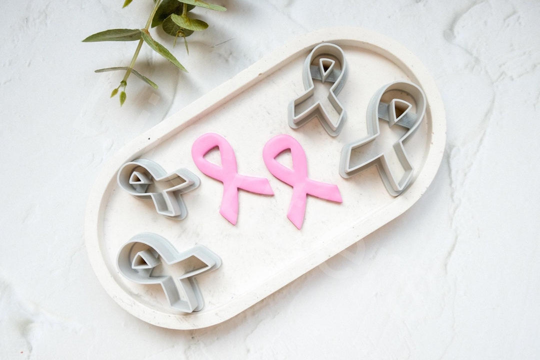 Pink Ribbon Clay Cutter, Breast Cancer Ribbon Symbol Cutter, Ribbon ...