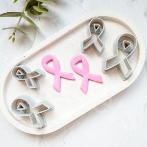 Ribbon Clay Cutter: Breast Cancer Symbol, Earring Tool
