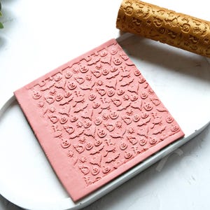 Halloween Clay Texture Roller: Pumpkin Pattern, Earring Tool