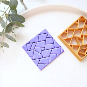 Polygon Polymer Clay Cutter: Texture Tool, Earring Making