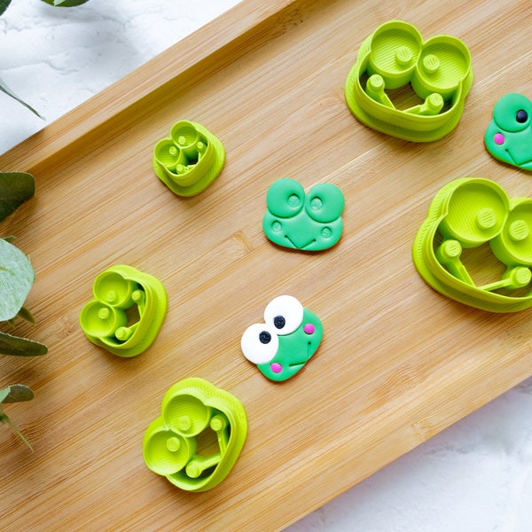 Keroppi Polymer Clay Cutter, Frog Polymer clay cutter, Frog earrings, Earring clay cutter, Sanrio Character Clay cutter