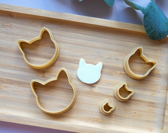 Cat earring clay cutter, Cat polymer clay cutter, Earring cutter, Earring clay cutter, Dough cutter, Cat sugar cookie cutter