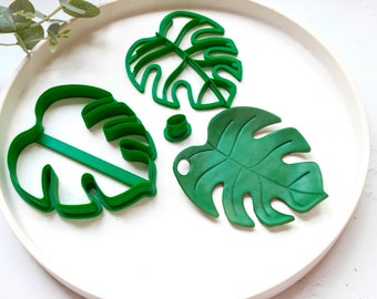 Monstera Leaf Trinket Dish Polymer Clay Cutter, Plant Leaf Dish Clay cutter, Trinket Dish Cutter, Trinket Dish Tropical Leaf Clay Cutter