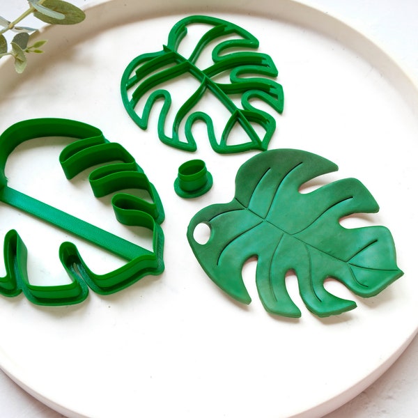 Monstera Blatt Schmuckschale Polymer Clay Cutter, Pflanzenblatt Schale Clay Cutter, Schmuckstück Schale Cutter, Schmuckstück Schale Tropisches Blatt Clay Cutter