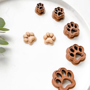 Dog Paw Polymer Clay Cutter, Paw Clay Earrings, Dog cookie cutter, Dog clay cutter, Hair clip cutter, Earring cutter, Mini cookie cutter image 5