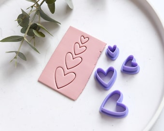 Long Heart clay cutter / Valentine Polymer Clay Cutters / Jewellery Tools / Earring Making / Clay Tools / Valentine earring cutter