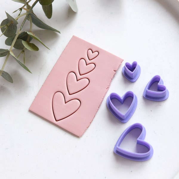 Long Heart clay cutter / Valentine Polymer Clay Cutters / Jewellery Tools / Earring Making / Clay Tools / Valentine earring cutter