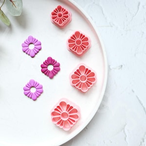 Flower boho clay cutter, Flower chape earring cutter, Summer clay cutter, Botanical Clay Cutters, Flower earrings, Polymer clay cutter set