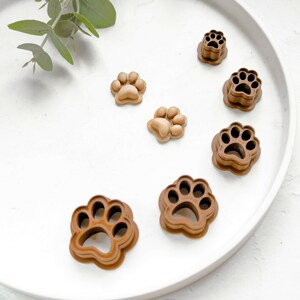 Dog Paw Polymer Clay Cutter, Paw Clay Earrings, Dog cookie cutter, Dog clay cutter, Hair clip cutter, Earring cutter, Mini cookie cutter Full set