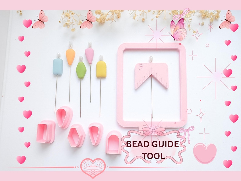 Bead Making Tools Polymer Clay Bead Hole Maker Kit - Adjustable 3-6mm Depth Guides DIY ...