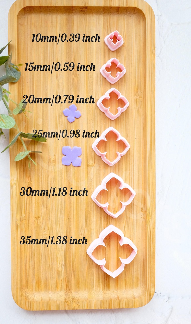 Shape Cuters Hydrangea 3D Printed Polymer Clay Cutter Set | Flower Earring Shapes ...