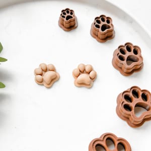 Dog Paw Polymer Clay Cutter, Paw Clay Earrings, Dog cookie cutter, Dog clay cutter, Hair clip cutter, Earring cutter, Mini cookie cutter image 6