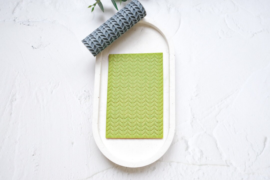 Texture Leaves Roller, Leaves Clay Roller, Seamless Clay Texture