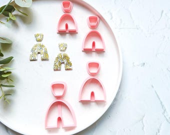 Arch with Pin Polymer Clay Earring Cutters – Boho Rainbow Shape, 4 Sizes, DIY Polymer Clay Jewelry Mold, Minimalist Earring Tool