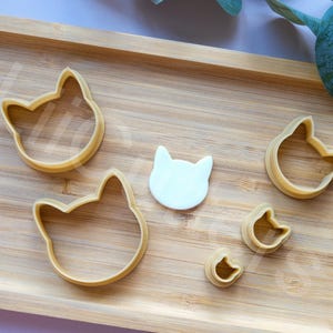 Cat earring clay cutter, Cat polymer clay cutter, Earring cutter, Earring clay cutter, Dough cutter, Cat sugar cookie cutter
