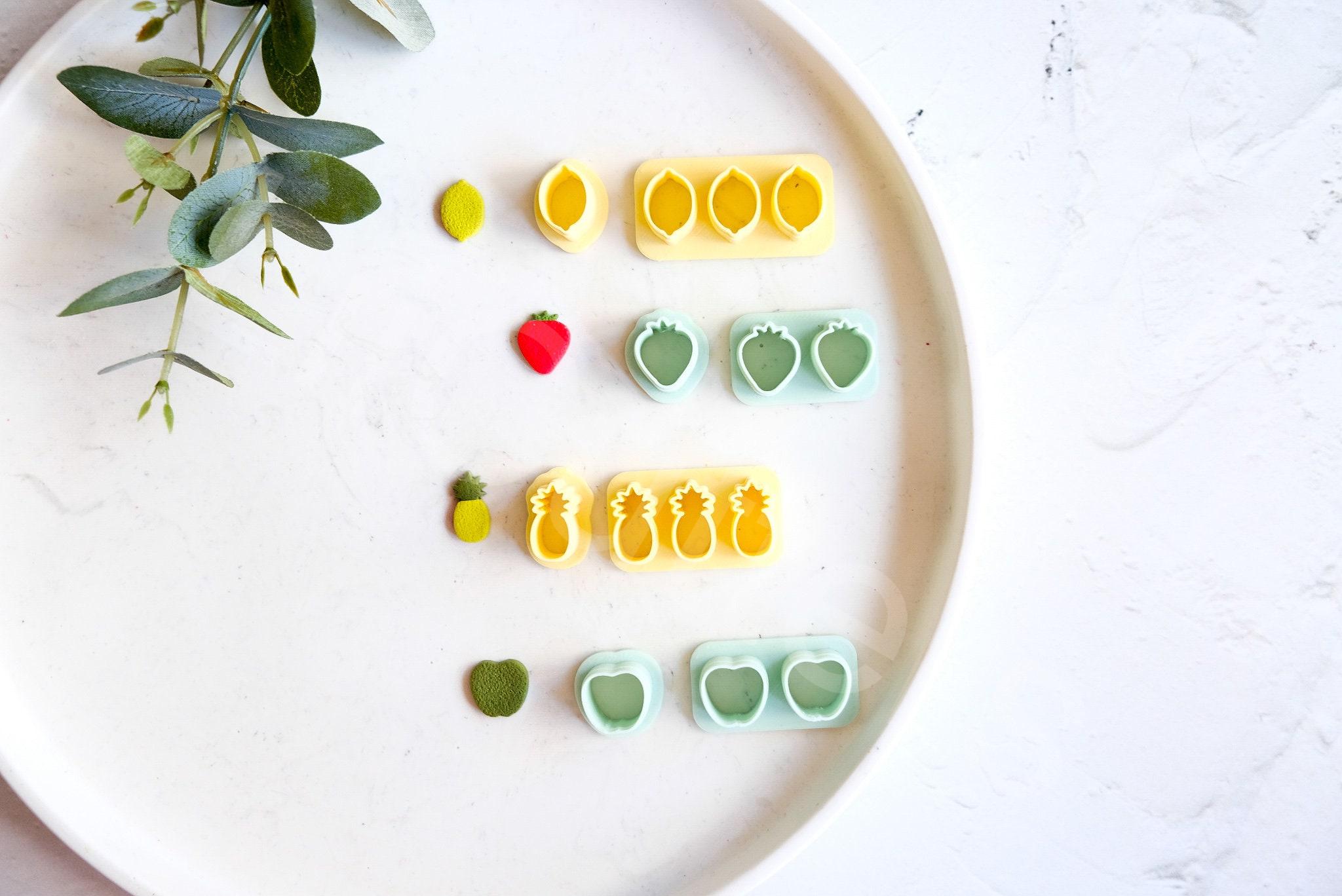 Mini Fruit Stud Earring Polymer Clay Cutter Set - Tiny Jewelry