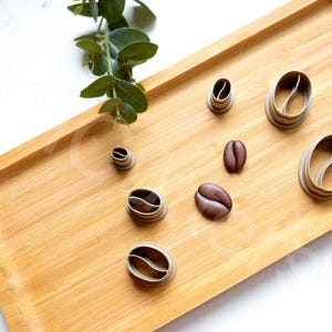 Coffee Bean Polymer Clay Cutters - Precision PLA Mold for DIY Earrings & Jewelry Crafting Tools