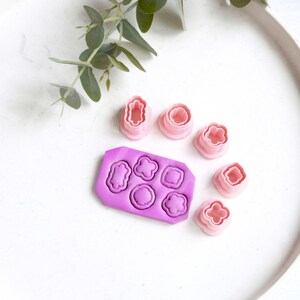 Geometric Polymer Clay Cutters: Stud Earring DIY, Mini Shapes (15-20mm)