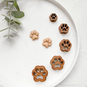 Dog Paw Polymer Clay Cutter, Paw Clay Earrings, Dog cookie cutter, Dog clay cutter, Hair clip cutter, Earring cutter, Mini cookie cutter image 7