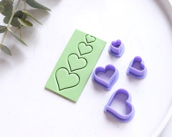 Geometric Heart clay cutter / Valentine Polymer Clay Cutters / Jewellery Tools / Earring Making / Clay Tools / Valentine earring cutter