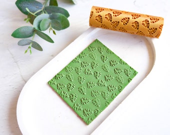 Monstera leaf clay roller, Figure Clay roller, Seamless Clay texture, Polymer clay roller, Clay pattern roller, Earring making tool