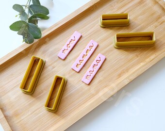 Mom Mama Polymer Clay Stamp and Cutter Set: Earring Making Tool