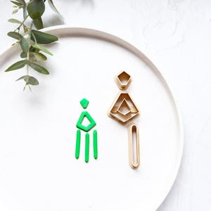 Geometric combo clay cutter set (3pc), Boho earring clay cutter combo, Morocan combo set cutters, Geometric shape, Scallop earring cutter