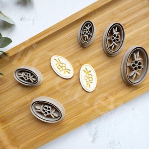 Embossed Flower Circle Polymer Clay Cutter, Flower Clay cutter set, Flower earrings, Polymer Clay Tools, Jewellery Tools, Clay Tools