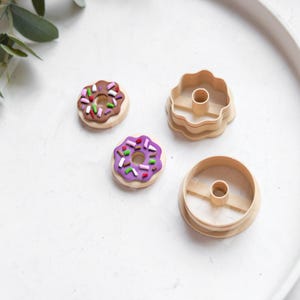 Donut Ausstecher 2er Set: Polymer Clay Ohrring Ausstecher
