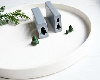 Herramienta para hacer cuentas de árbol de Navidad con arcilla polimérica para hacer joyas navideñas, molde con textura en relieve para aretes.