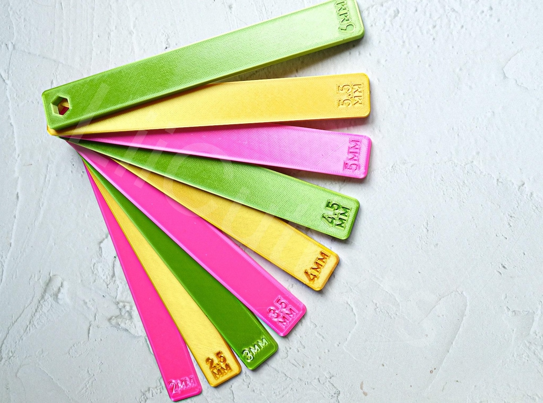 Clay Depth Guide Tool: Polymer Thickness Guides 2pc Set 2mm-6mm for ...