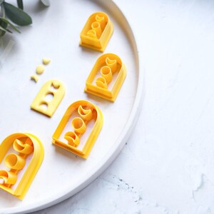 Månfasbåge Polymer Clay Cutter Set: 3D-utskrivna texturverktyg för smyckestillverkning