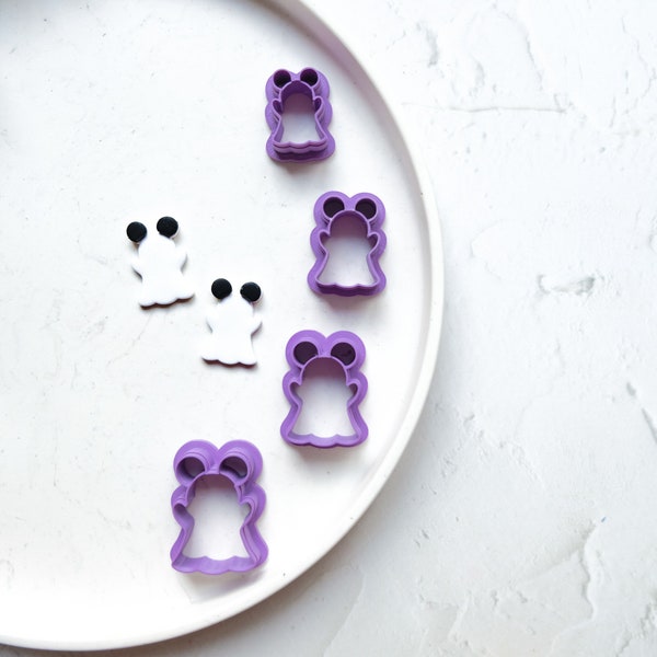 Halloween ghost clay cutter, Mickey clay cutter, Halloween cutter, Mickey ghost Clay Cutter, Disney earrings, Polymer clay cutter set