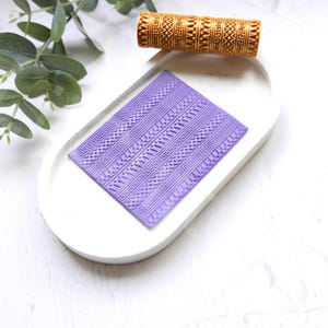 Geometric Texture Clay Roller: Polymer Clay Pattern Tool