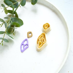 Boho Polymer Clay Earring Cutters: Organic Shapes Set (2pc)